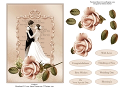 Wedding Dance Topper with Decoupage