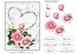 Heart of Roses Card Topper with Decoupage