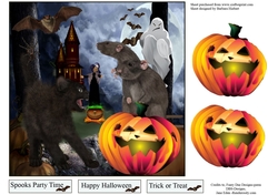 Witchs World Topper with Decoupage