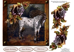 Wild Horses Topper with Decoupage Two