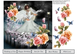 Glowing Angel Topper with Decoupage