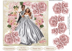 We are Getting Married Topper with Decoupage