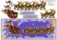 Santa Over the Roof Tops Dl with Decoupage