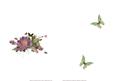 Flowers Vintage Birds with Butterflies Insert