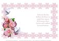 Pink Rose and Doves Sympathy Insert and Verse