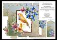 Zebra Finch and Flowers Decoupage Mini Kit
