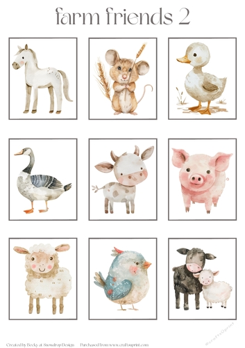 Farm Friends 2 - Toppers x 9 Sheet