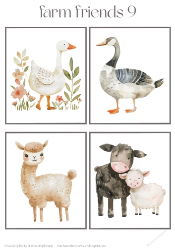 Farm Friends 9 - Toppers x 4 Sheet