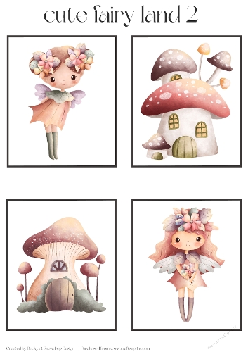Cute Fairy Land 2 - Toppers x 4 Sheet