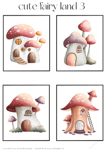 Cute Fairy Land 3 - Toppers x 4 Sheet