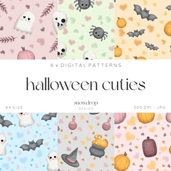 Halloween Cuties Digital Pattern Backing Paper Kit
