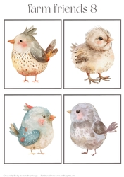 Farm Friends 8 - Toppers x 4 Sheet