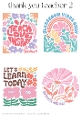 Thank You Teacher 2 - Toppers x 4 Sheet