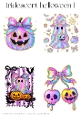 Iridescent Halloween 1 - Toppers x 4 Sheet
