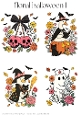 Floral Halloween 1 - Toppers x 4 Sheet