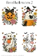 Floral Halloween 2 - Toppers x 4 Sheet