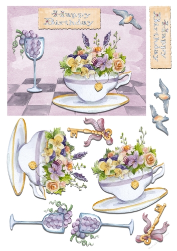 Birthday - Cup of Flowers