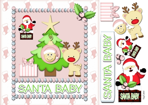 Christmas - Baby Christmas - Santa Baby - Girl.