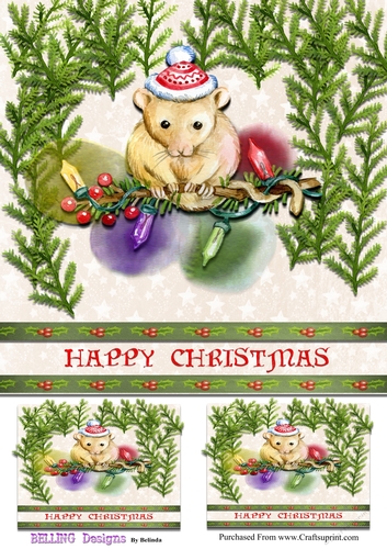 Christmas - LIttle Mouse - Putting Up The Lights