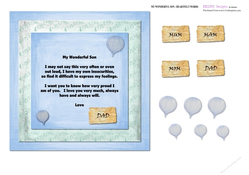 Son - My Wonderful Son - Heartfelt Words