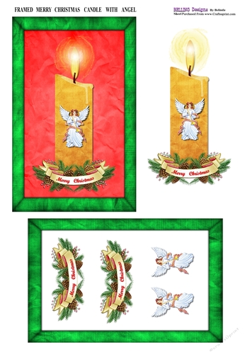 Christmas - Candle With Angel