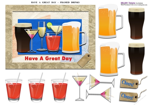 Birthday - Framed Drinks