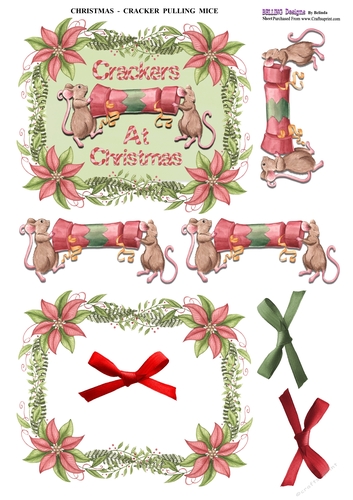 Christmas - Cracker Pulling Mice