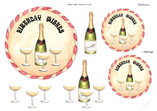 Birthday - Champagne & Glasses