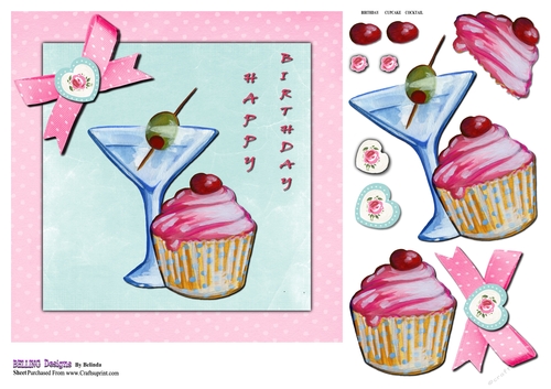 Birthday - Cupcake, Cocktail