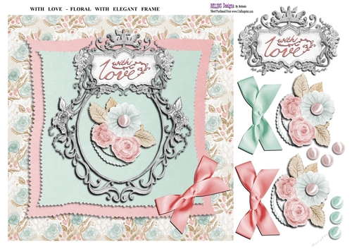 With Love - Floral With Elegant Frame