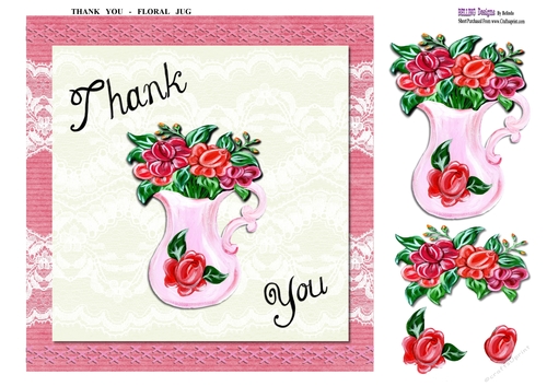 Thank You - Floral Jug