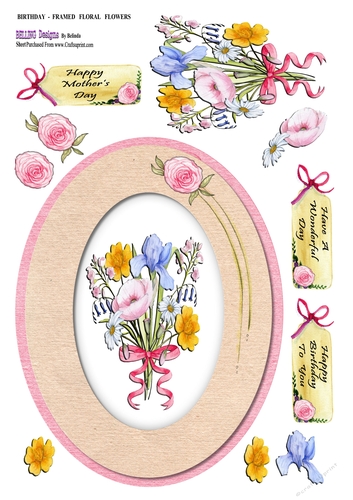 Birthday - Floral Framed Flowers