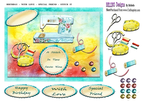Birthday - With Love - Special Friend - Stitch It