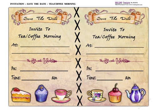 Invitation - Save The Date - Coffee/Tea Morning 