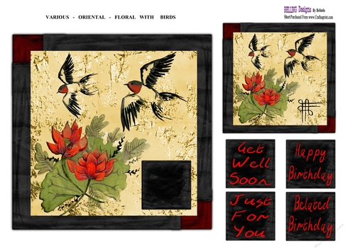 Various - Oriental - Floral With Birds