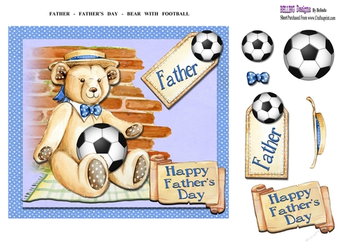 Father - Fathers Day - Bear With Football
