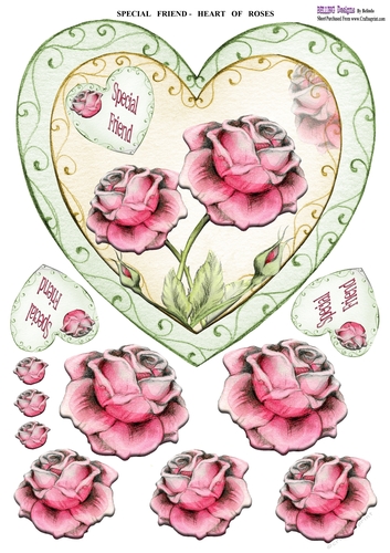 Special Friend - Heart Of Roses