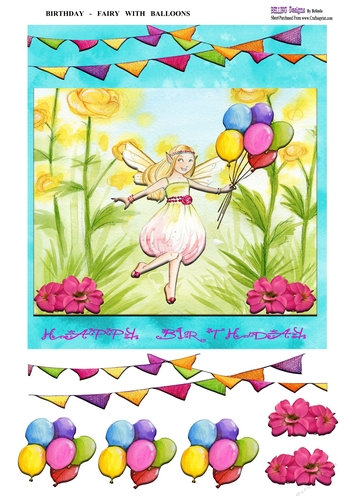 Birthday - Fairy With Balloons