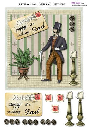Birthday - Dad - Victorian - Gentleman
