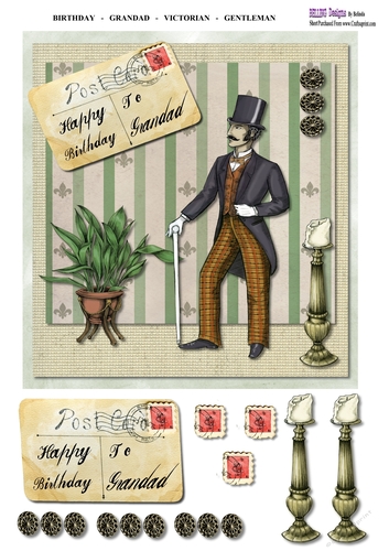 Birthday - Grandad - Victorian - Gentleman