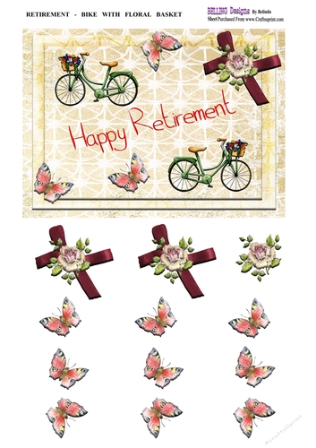 Retirement - Bike With Floral Basket