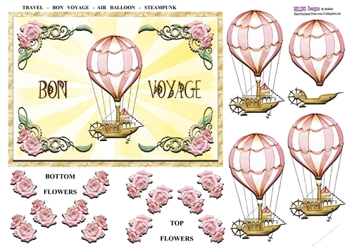Travel - Bon Voyage - Air Balloon - Steampunk