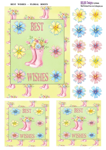 Best Wishes - Floral Boots