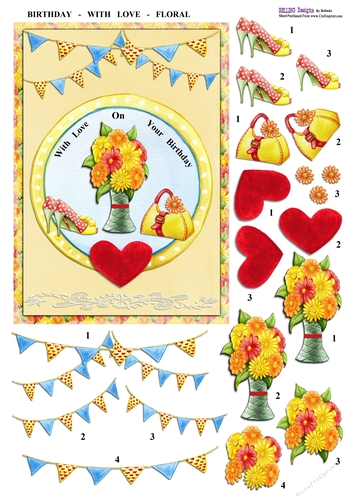Birthday - With Love - Floral