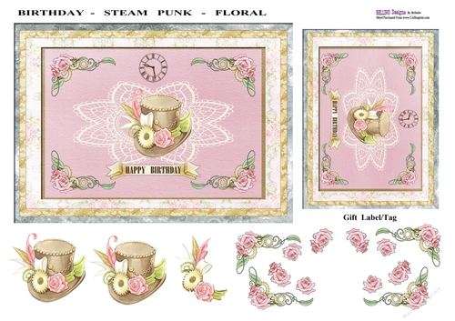Birthday - Steam Punk - Floral