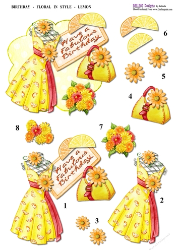 Birthday - Floral In Style - Lemon