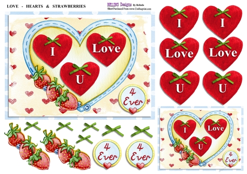 Love - Hearts & Strawberries