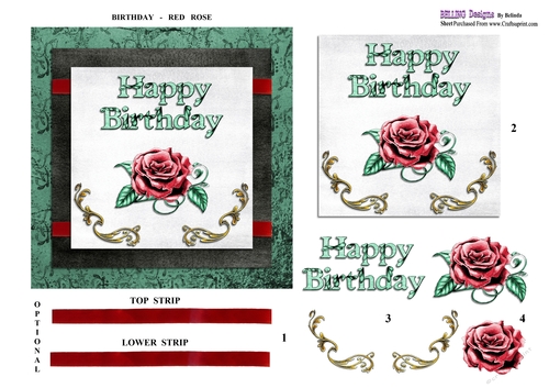 Birthday - Red Rose