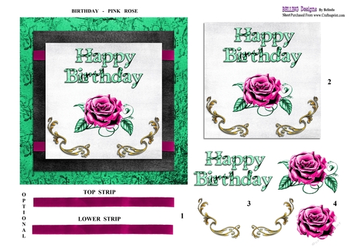 Birthday - Pink Rose