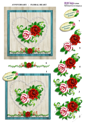 Anniversary - Floral Heart